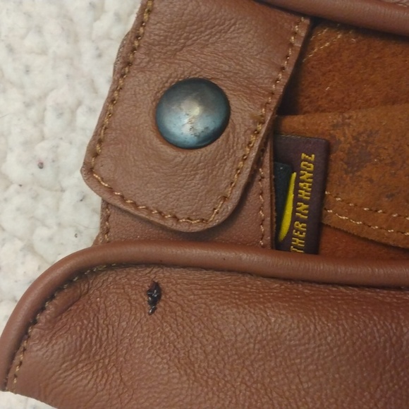 NWT Leather in Handz Brown Premium Leather Driving Gloves (Large) - Picture 4 of 12